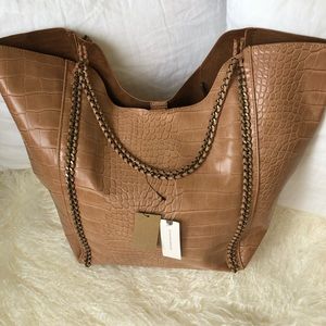 Leather “alligator skin” anthropology purse